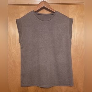 SHEIN Sleeveless Crewneck Tank Top - Heather Greige NWOT
